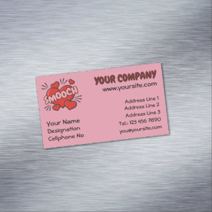 Kissing Comic Sound Effect Magnetic Business Card