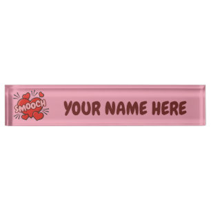 Kissing Comic Sound Effect Nameplate