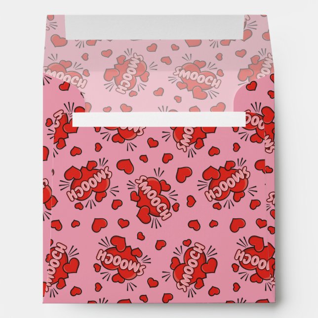 Kissing Comic Sound Effect Pattern Envelope (Back (Bottom))