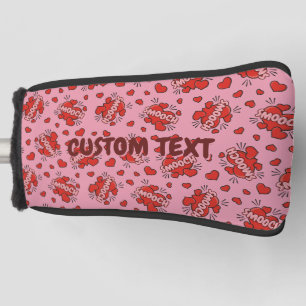 Kissing Comic Sound Effect Pattern Golf Head Cover