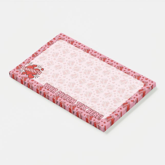 Kissing Comic Sound Effect Pattern Post-it Notes (Angled)