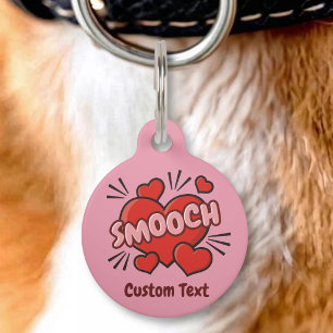 Kissing Comic Sound Effect Pet Tag