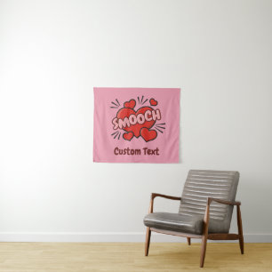 Kissing Comic Sound Effect Tapestry