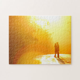 Kissing Couple in the Sunlight Jigsaw Puzzle