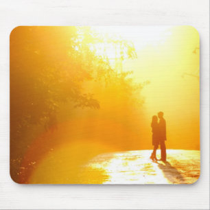 Kissing Couple in the Sunlight Mouse Pad