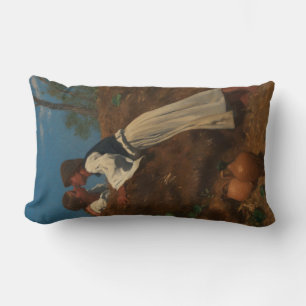 Kissing Couple (The Kiss) (by von Pettenkofen) Lumbar Pillow