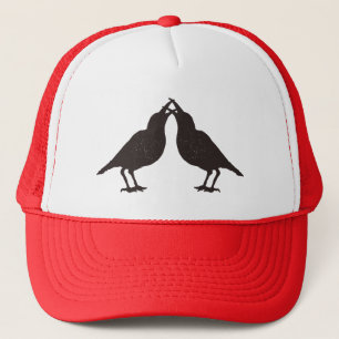 Kissing Crows Trucker Hat