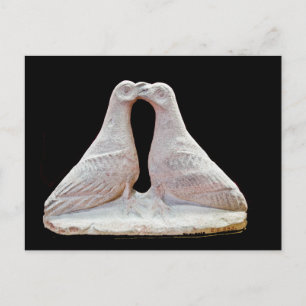 Kissing doves statuette at Cyprus Museum Postcard