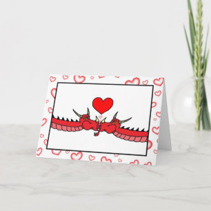 Kissing Dragon Valentine Day Card