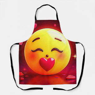 Kissing Emoji Blowing Hearts Apron