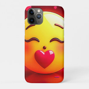 Kissing Emoji Blowing Hearts iPhone 11 Pro Case