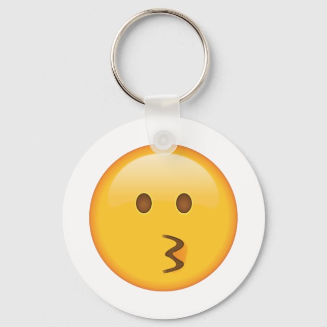 Kissing Face - Emoji Keychain (Front)
