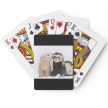Kissing Ferrets Playing Cards