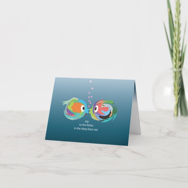 Kissing Fish note card (Front)