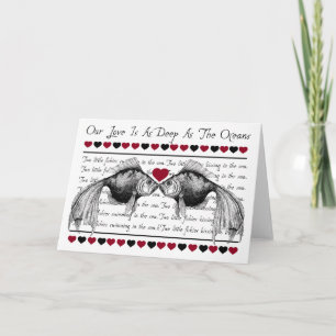 Kissing Fish Valentine's Card