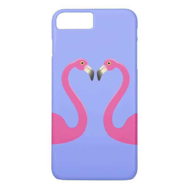 Kissing Flamingos iPhone 7 Plus Case lilac (Back)