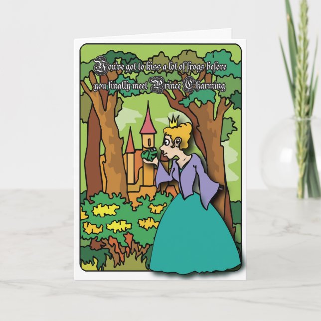 Kissing Frogs - Get Bent Greetings Card (Front)