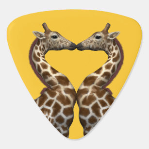 Kissing Giraffes Guitar Pick