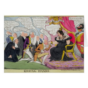 Kissing Hands, published 1827 (colour litho)