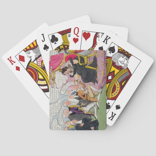 Kissing Hands, published 1827 (colour litho) Playing Cards (Back)