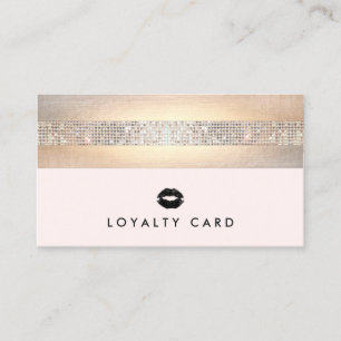 Kissing Lips Pink Beauty Loyalty 10 Punch Card