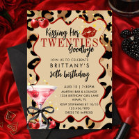 Kissing My 20s Goodbye Glam Martini 30th Birthday