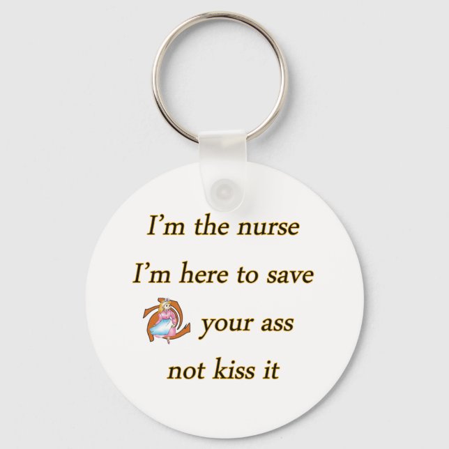 kissing nurse keychain (Front)