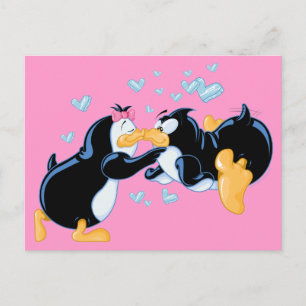 Kissing Penguins  Postcard