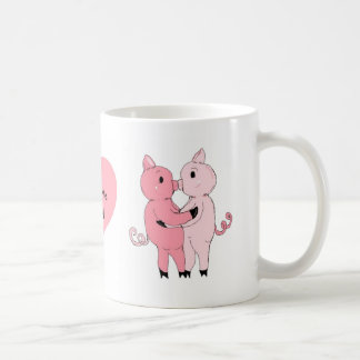 Kissing Piggys Coffee Mug
