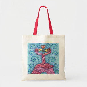 Kissing PINK FLAMINGO TOTE BAG *Customize
