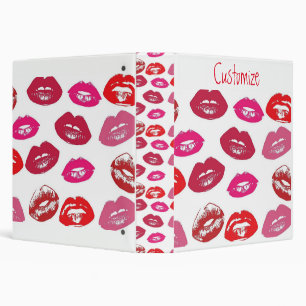 Kissing Red lips Thunder_Cove Binder