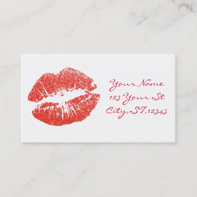 Kissing Red lips Thunder_Cove Business Card (Front)