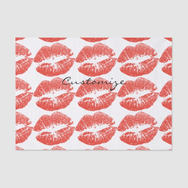 Kissing Red lips Thunder_Cove Tissue Paper (Front)