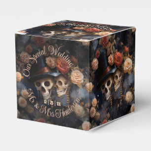 Kissing Skulls Romantic Skeleton Gothic Wedding Favor Box