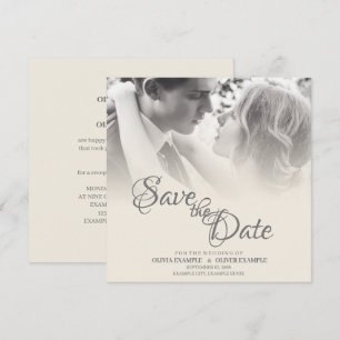 Kissing Wedding Couple in Monochrome Card