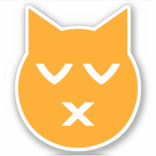 Kissing with Closed Eyes Emoji Cat