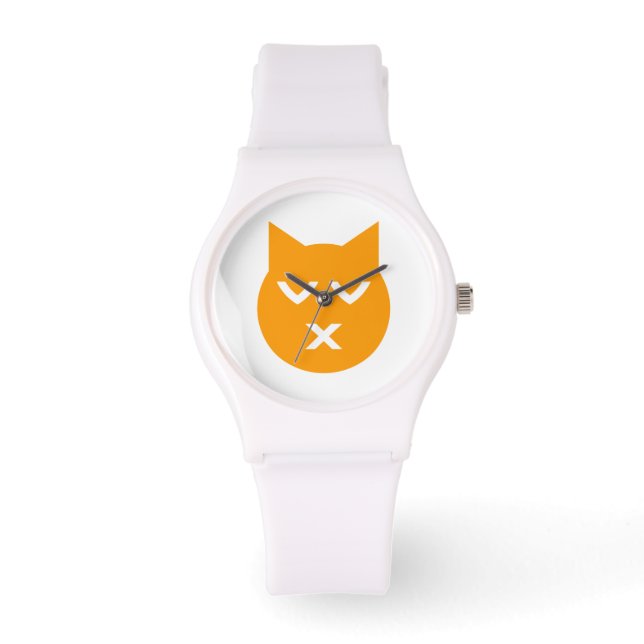 Kissing with Closed Eyes Emoji Cat Watch (Front)