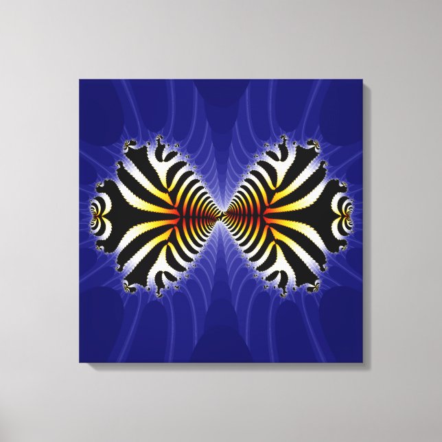 Kissing Zebra Fish Abstract on Wrapped Canvas (Front)