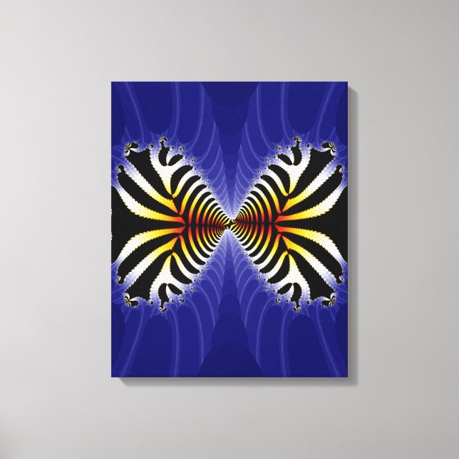 Kissing Zebra Fish Abstract on Wrapped Canvas (Front)