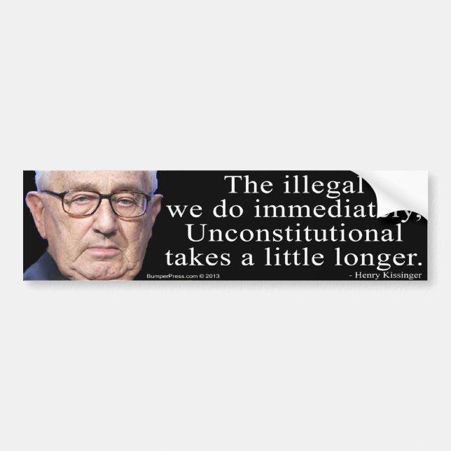 Kissinger on the Constitution Bumper sticker (Front)
