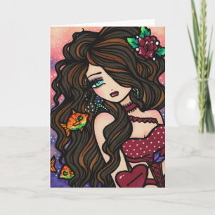 "Kissy Fish" Mermaid Card