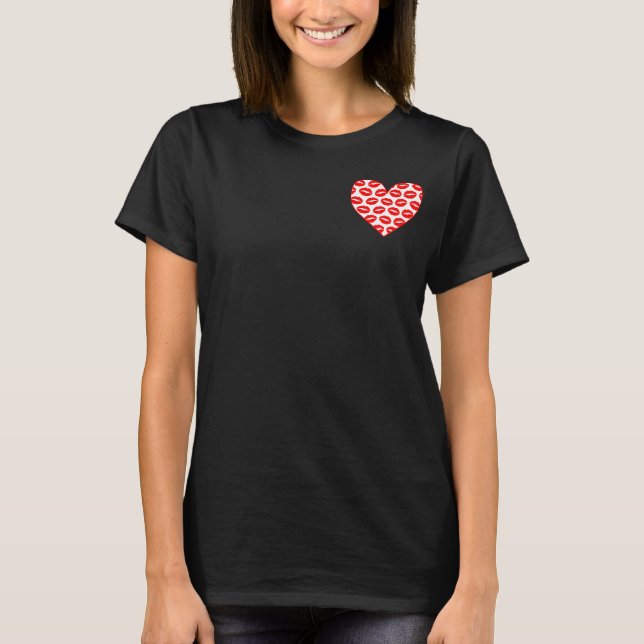 Kissy Lips Heart T-Shirt (Front)