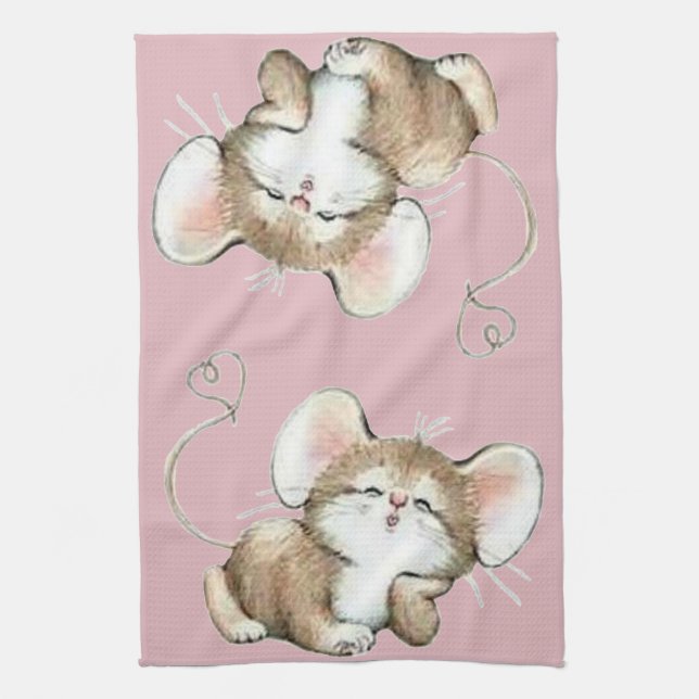 Kissy Mouse Kitchen Towel (Vertical)