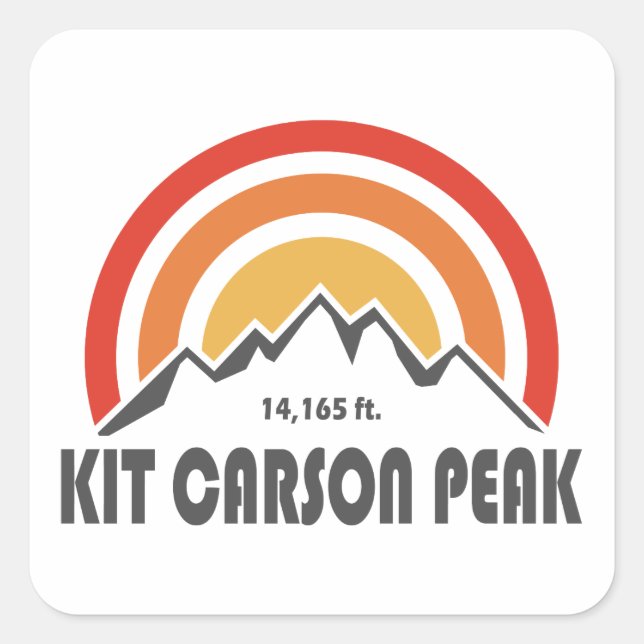 Kit Carson Peak Square Sticker (Front)