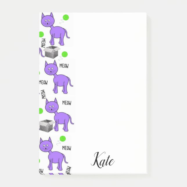 Kit Chat Violet Post-it Notes (Devant)
