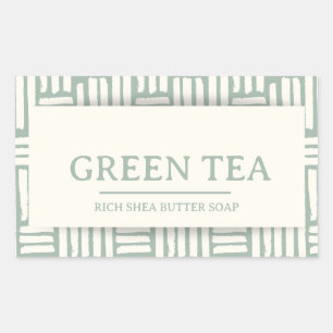 Kit de savon au beurre de thé vert étiquette