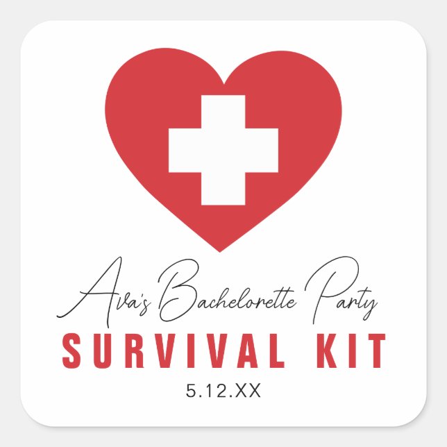 Kit de survie Sticker Carré Favonalized personnali (Devant)