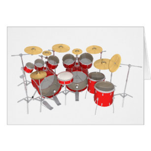Kit de tambour rouge : 10 morceaux :