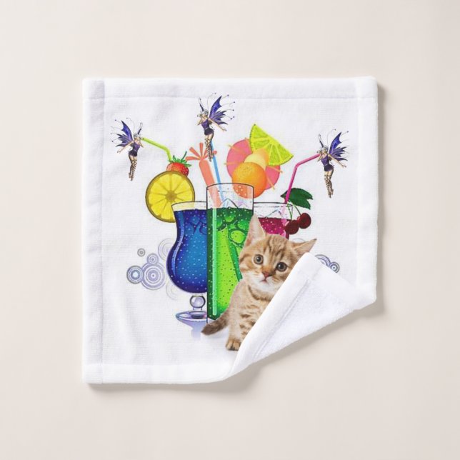 Kit de toilette Kitten Purple Fairy (Gant de toilette)