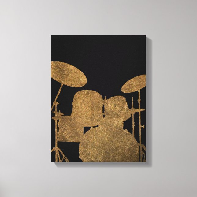 Kit tambour Silhouette toile tambour musique art (Recto)